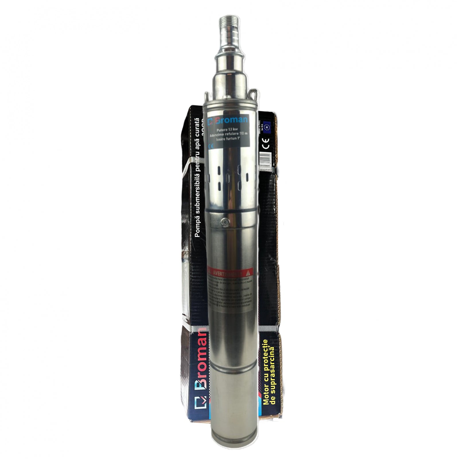 Pompa submersibila Broman 3QGD, 1100 W, 3 mc/h, refulare 110 m