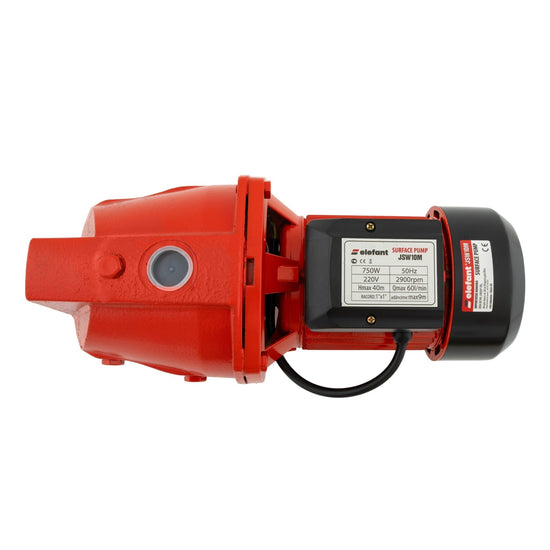 Pompa de suprafata autoamorsanta Elefant JSW10M  750W, debit 60L/min, 45m inaltime, 9m aspiratie, 2850rpm, 220V