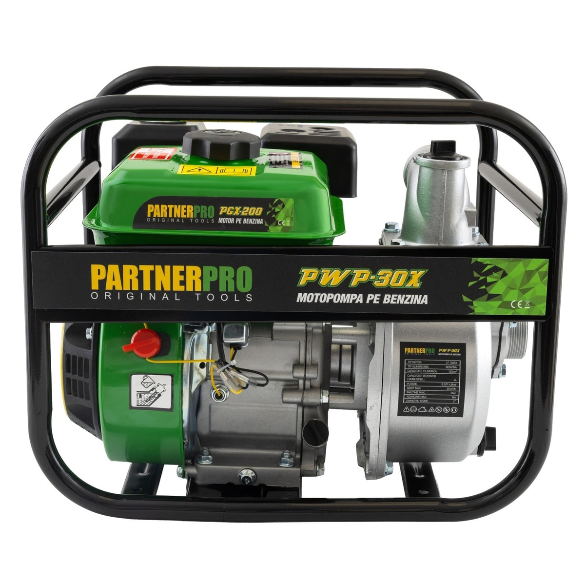 Motopompa pe Benzina PartnerPro PWP30X, 2", 30 m³/h, Motor 6.5 CP, 4 Timpi