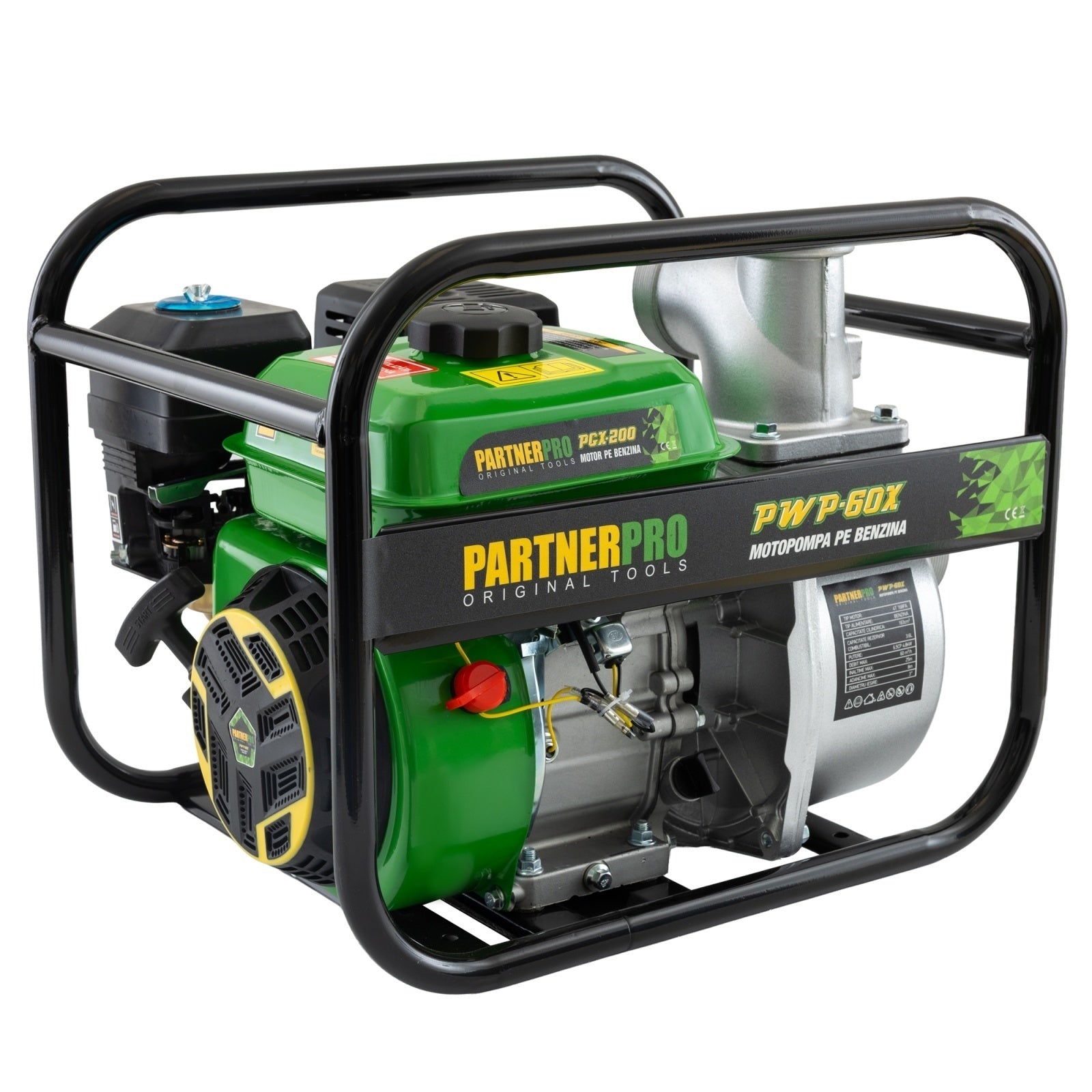 Motopompa pe Benzina PartnerPro PWP60X, 3", 60 m³/h, Motor 6.5 CP, 4 Timpi