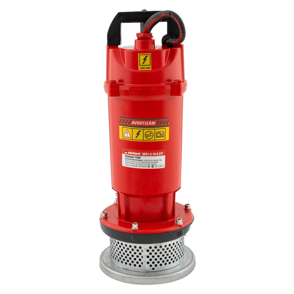 Pompa de Drenaj cu Flotor Elefant, 370W, 220V, 30L/min, Inălțime Max. 16m