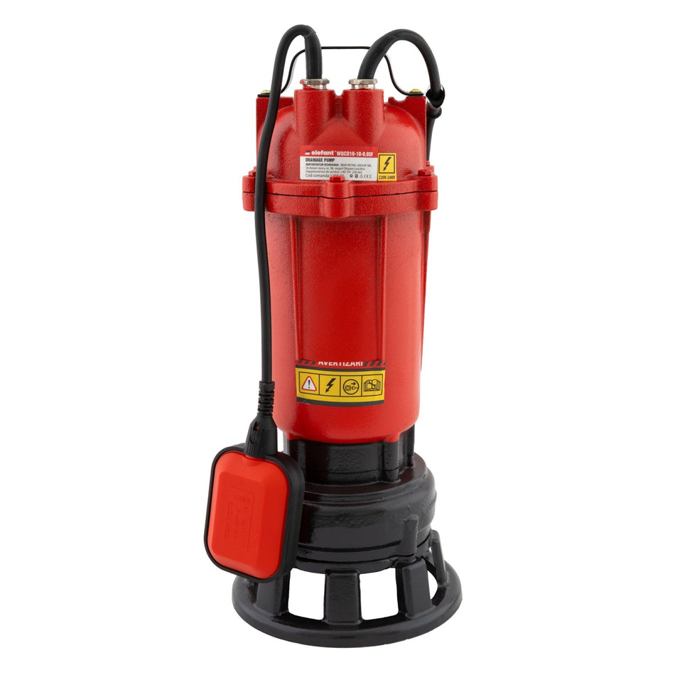 Pompa drenaj submersibila Elefant WQCD10-10-0.95F, 750W, 15000 L/h, 10m, cu tocator