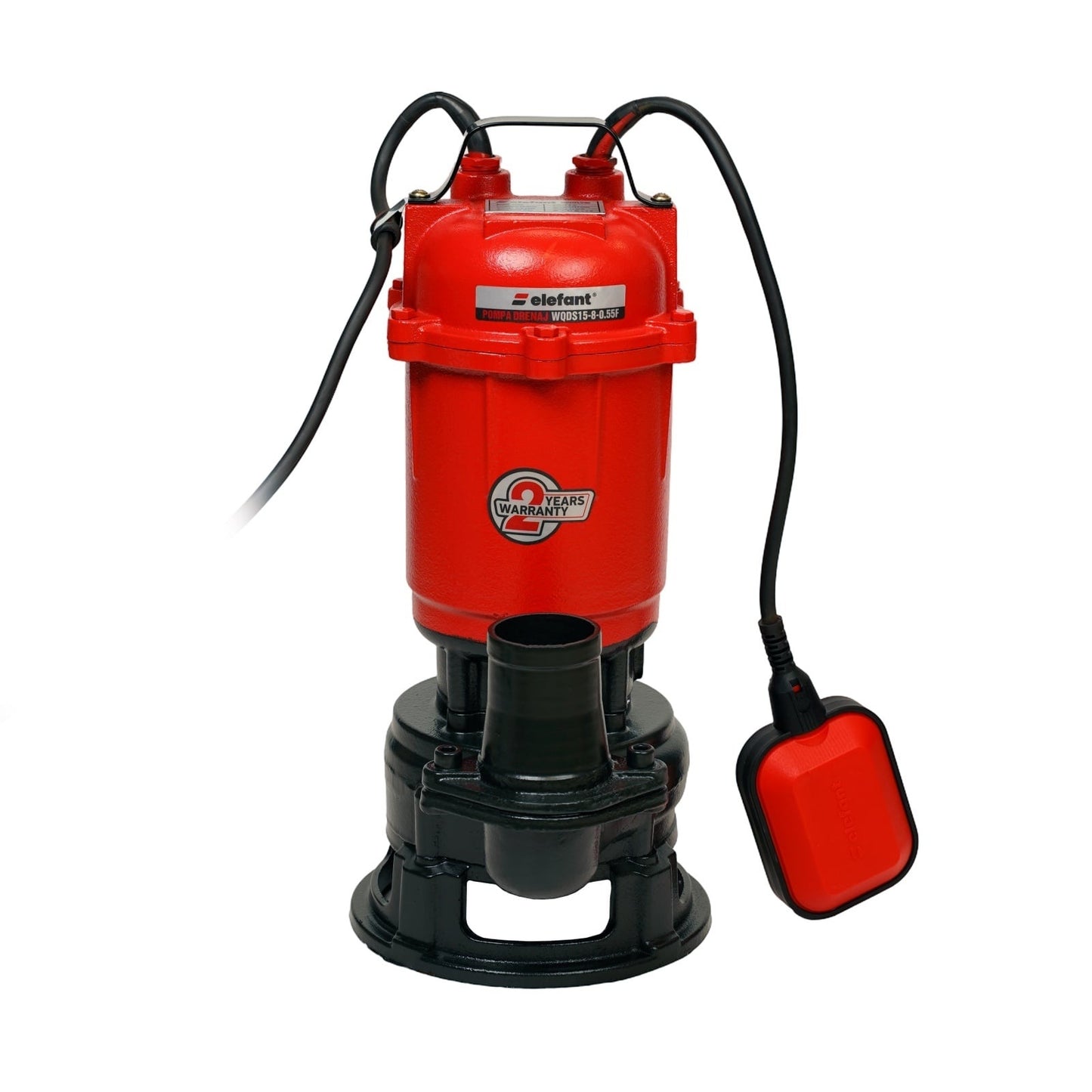 Pompa submersibila apa murdara cu tocator Elefant, 750w, 220v, 2850rpm, 300l/min, inaltime de refulare 11m, adancime maxima