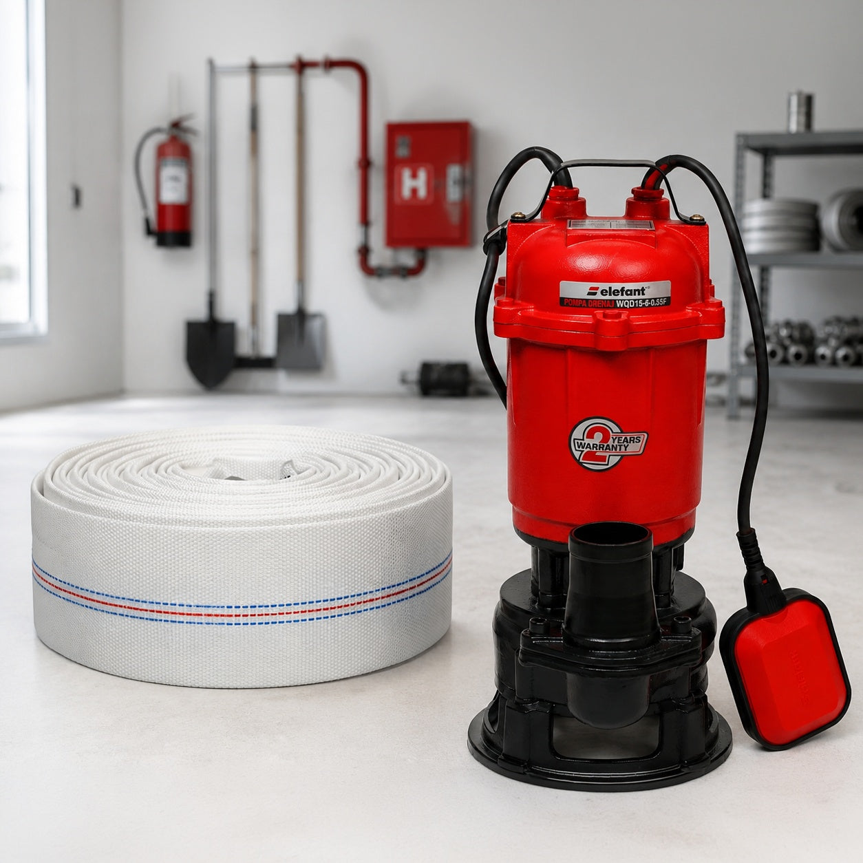 Pompa submersibila apa murdara cu tocator Elefant, 750w, 220v, 2850rpm, 300l/min, inaltime de refulare 11m, adancime maxima