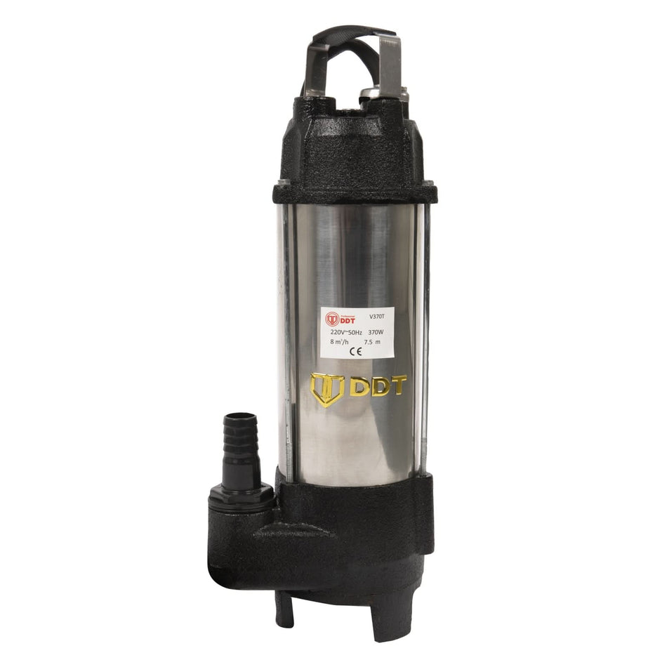 Pompa pentru Apa Murdara cu Dublu Tocator DDT, 370W, Inox, Debit 6 m³/h, Refulare 10m