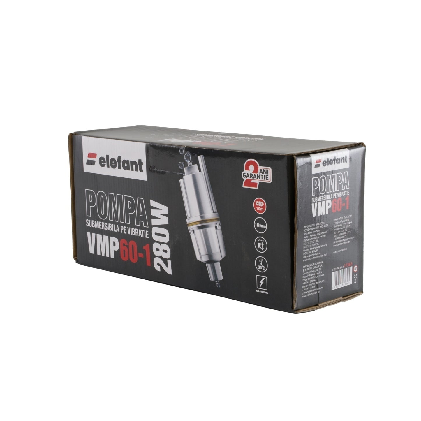 Pompa pe vibratie ELEFANT VMP60-1, 280 W, 18 l/min
