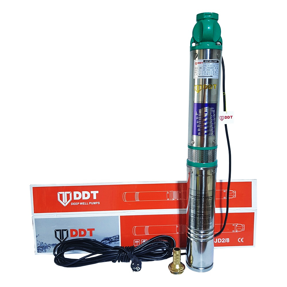 Pompa Submersibila de Adancime cu 8 Turbine DDT Profesional 4QJD2-8, 1100W, 120m, 5 mc/h, Racord 1"