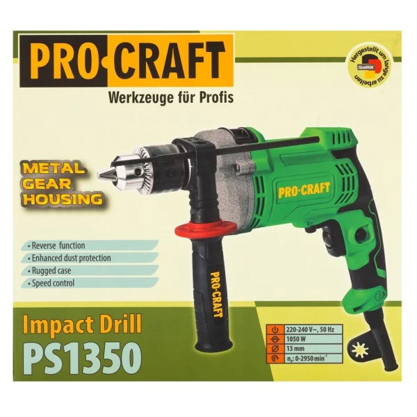 Bormasina PROFESIONALA PROCRAFT PS1350 percutie mandrina 13mm
