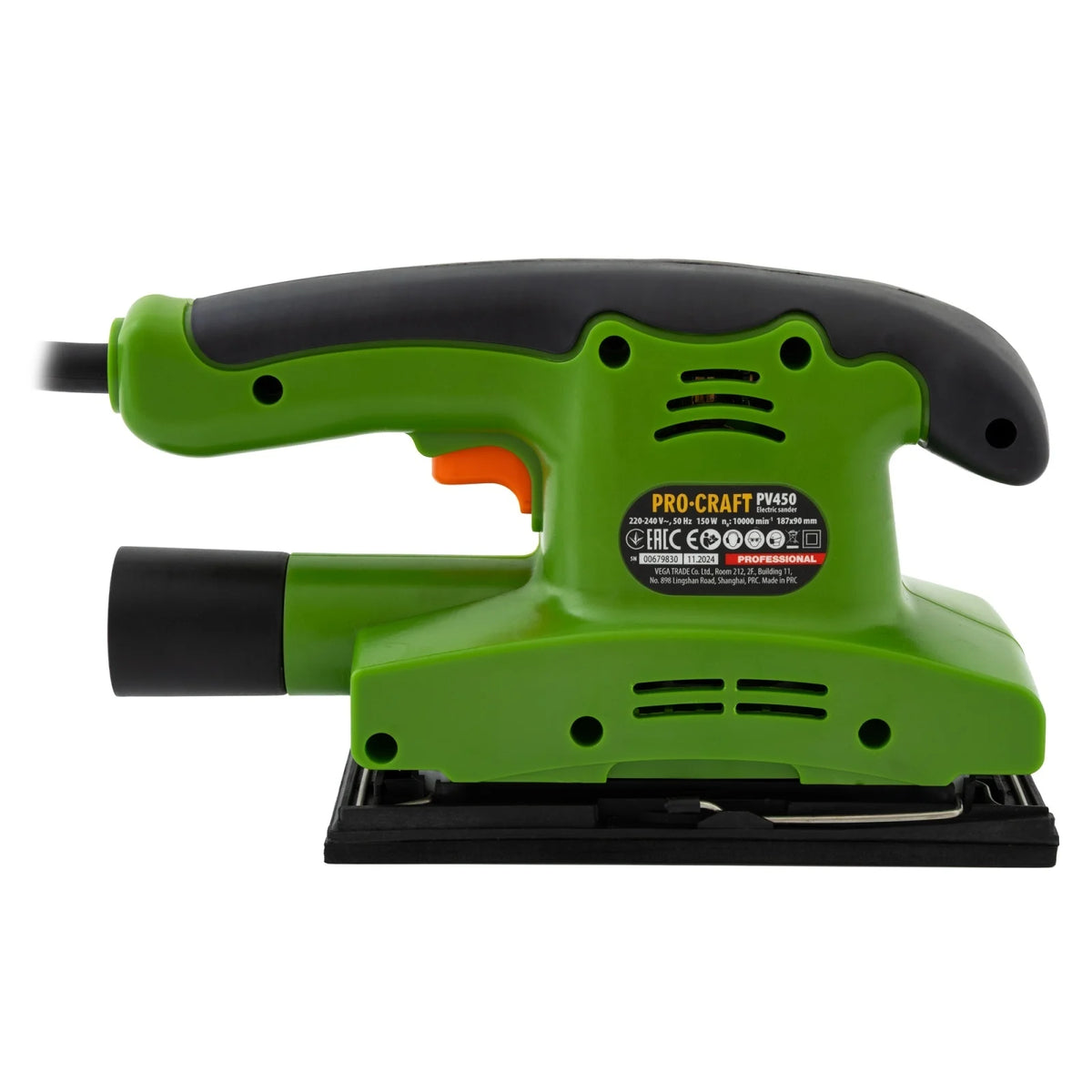 Masina de slefuit vibrationala Procraft PV450, 150W, 10000 rpm, talpa 90 x 230 mm