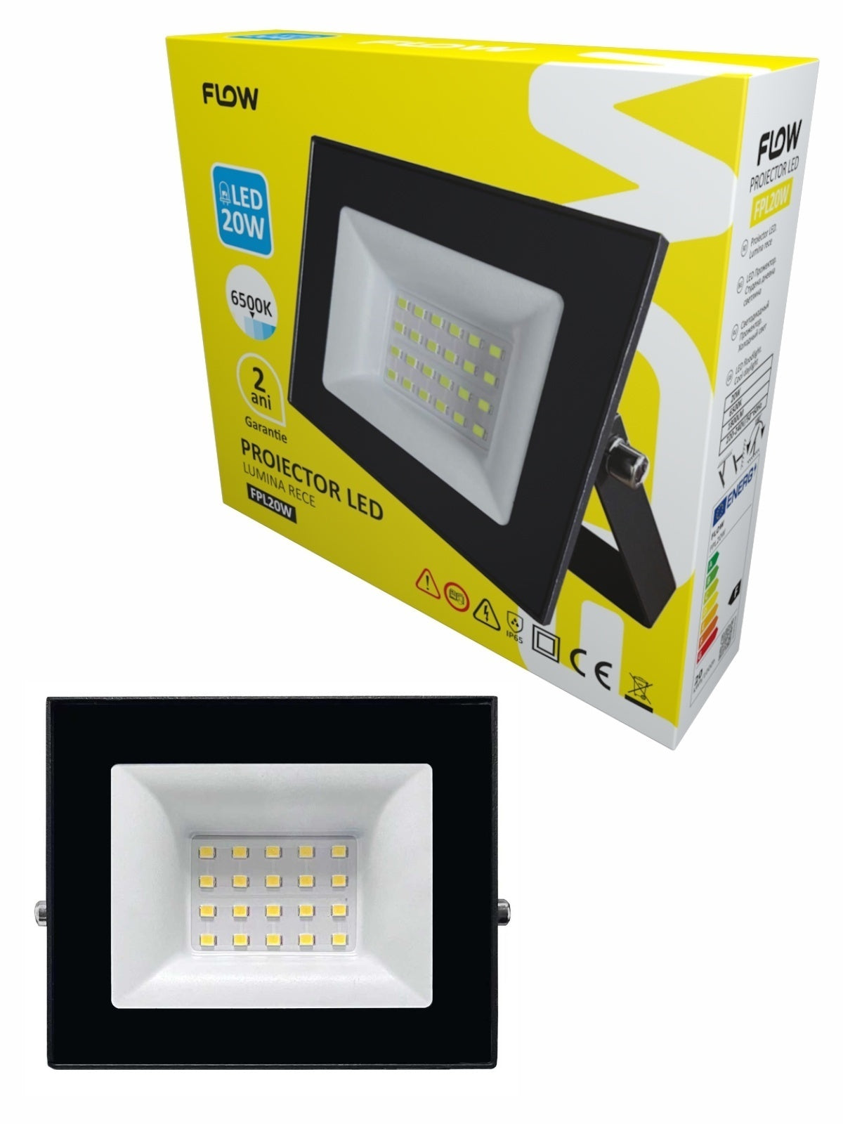 PROIECTOR LED 20W 6500K LUMINĂ RECE FLOW FPL20W