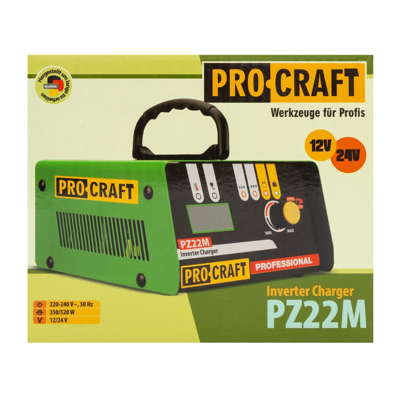 Redresor Auto ProCraft PZ22M, pentru incarcat acumulatori auto