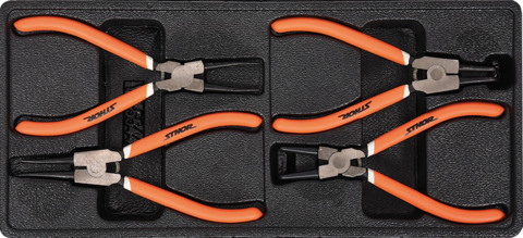 Dulap de scule STHOR cu 6 sertare, 302 piese, otel CrV, inchidere centralizata, blat antiderapant, roti cu frana