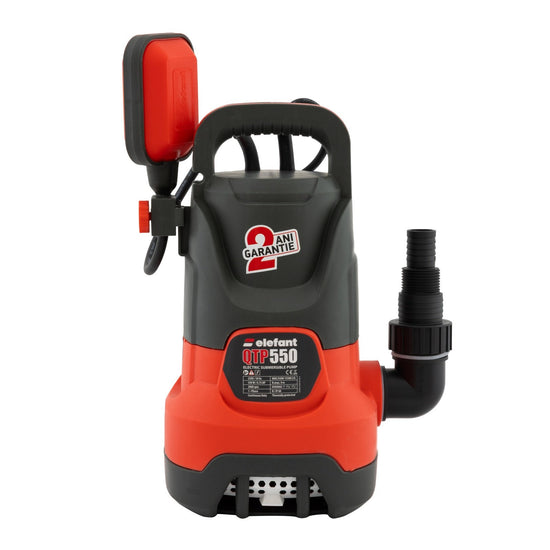 Pompa Submersibila Elefant QTP550, 550W, 13500L/h, 9m, Apa Curata si Murdara, Flotor Automat
