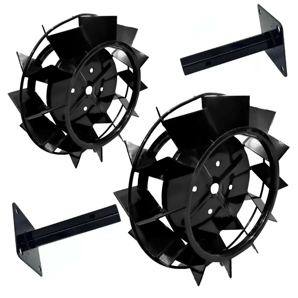 Set roti metalice 400x180 cu manicot si ax 23 mm, pentru motocultor, Elefant
