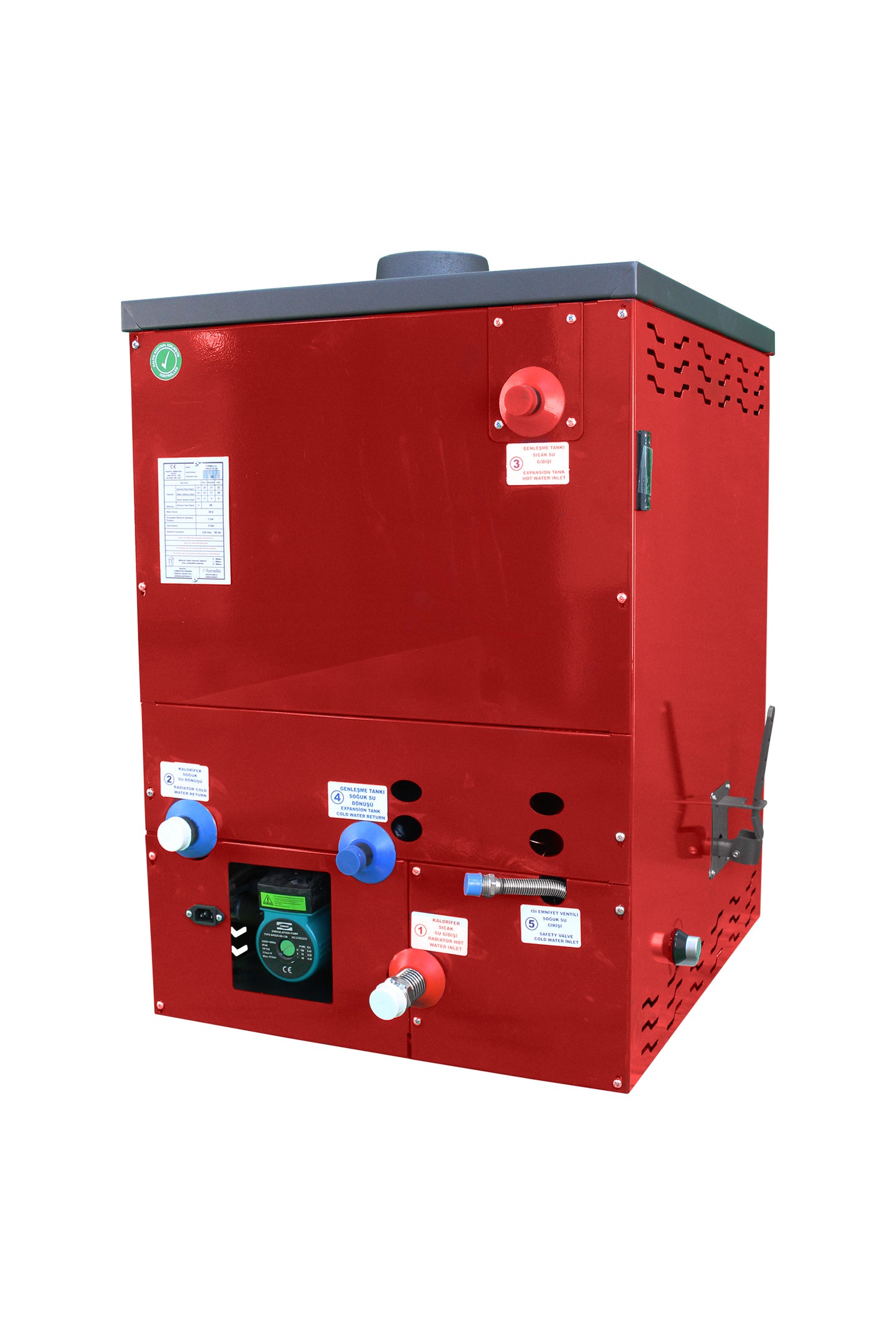 Centrala pe lemne FORNELLO SAUNA RED 30 kw pe combustibil solid