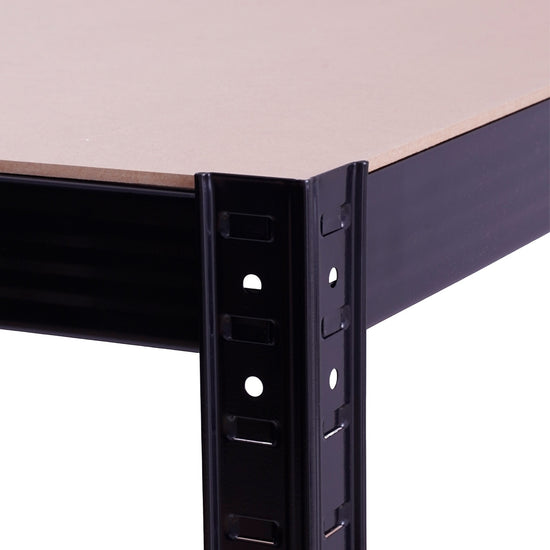 Raft de colț negru 70x45x180 cm pentru depozitare ROTOR