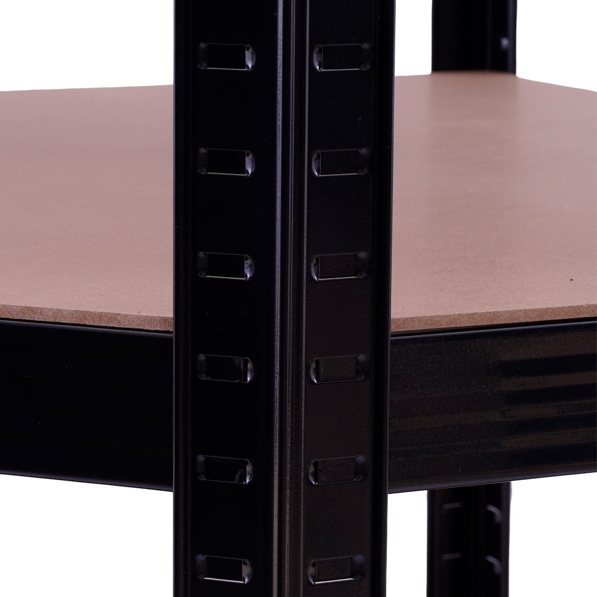 Raft de colț negru 70x45x180 cm pentru depozitare ROTOR