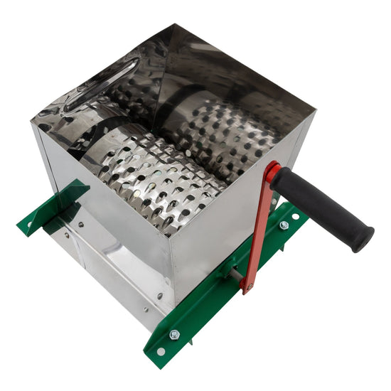 Razatoare Manuala Fructe Koza-Nova, Inox, 100 kg/h, Cuva 6L, pentru Mere si Must
