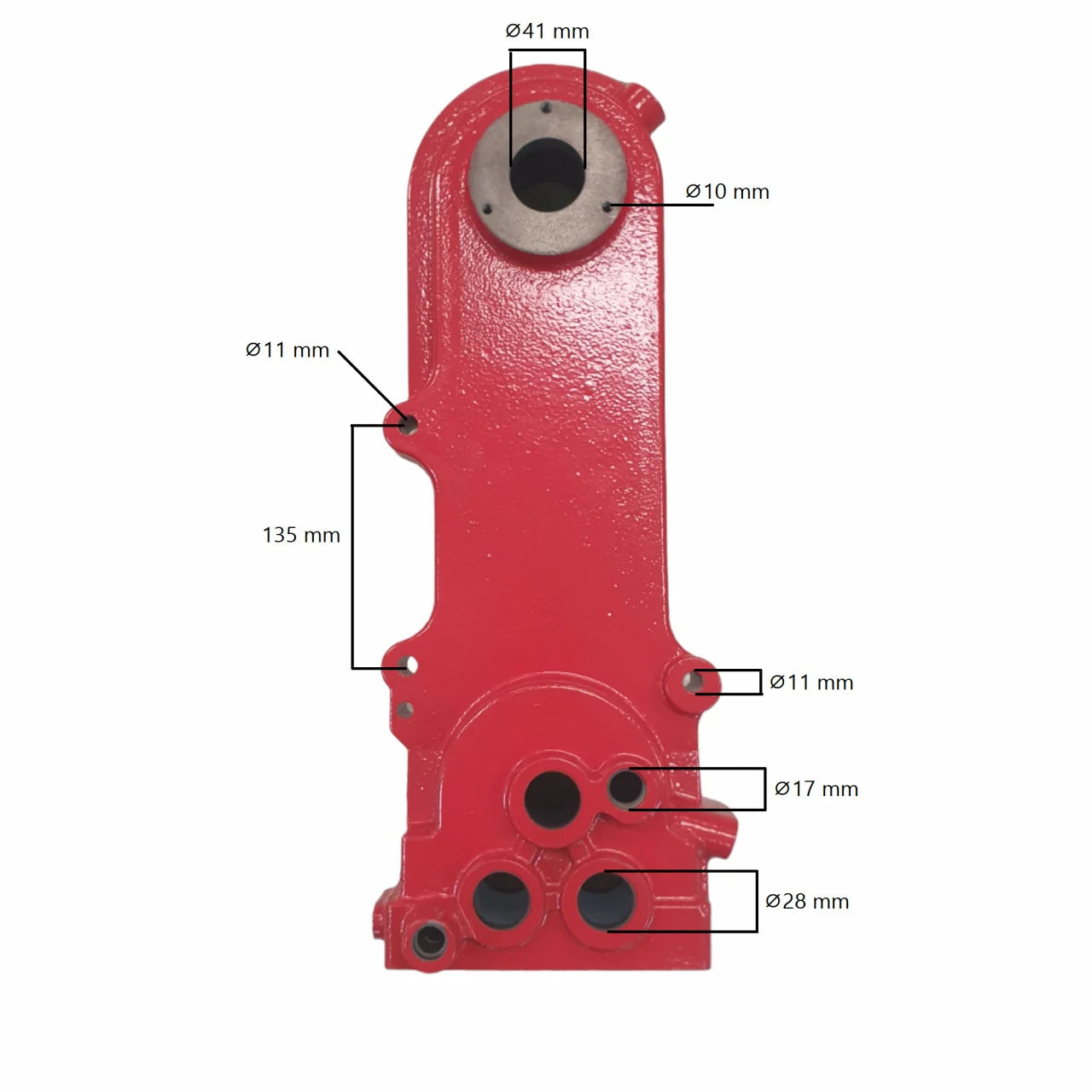 Reductor pentru Motocultor 168F din Fontă - 80 * 148 mm, Arbore 17 mm