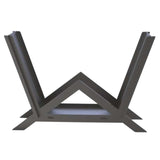 Suport lemne foc metalic VivaTechnix Triangle KRO-1157, 900x600x280 mm, otel 2 mm, 100 kg, fabricat in Romania