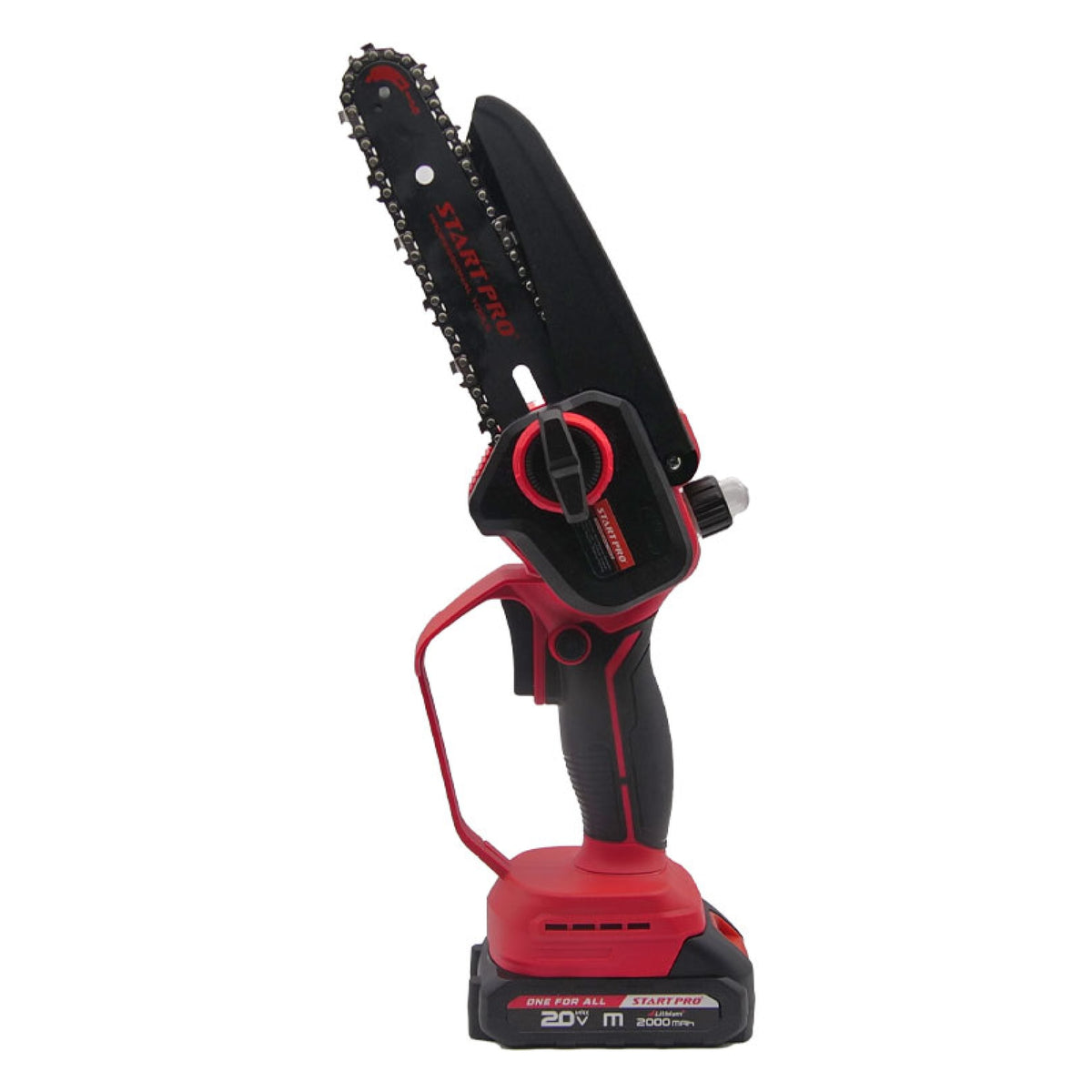 Mini ferastrau cu lant STARTPRO SBS2-21/6MBX 20V, 6 inch, 2 baterii, 2 lanturi, portabil