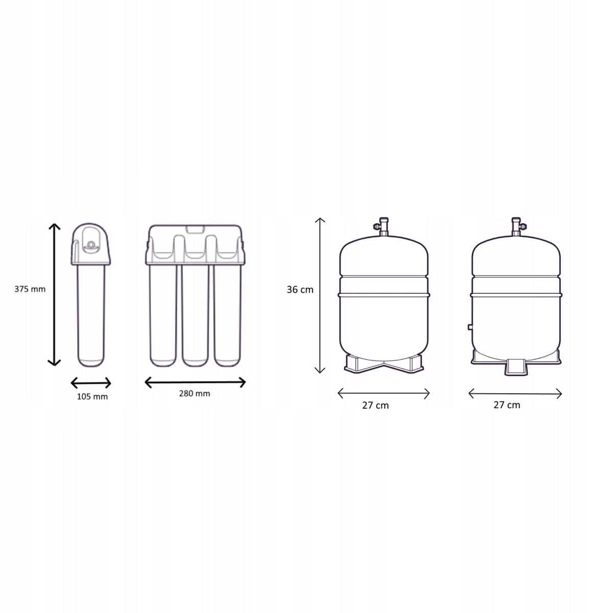Filtru apa potabila Aquaphor OSMO PRO 100, osmoza inversa, rezervor 10 L, 190 l/zi, cartuse Pro