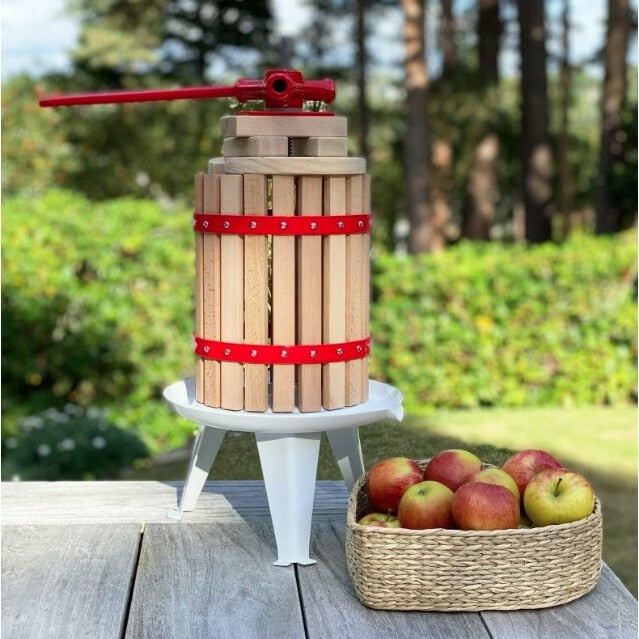 Teasc manual, Presa pentru struguri FP-6, capacitate 6 litri, inaltime 57 cm, lemn masiv de stejar