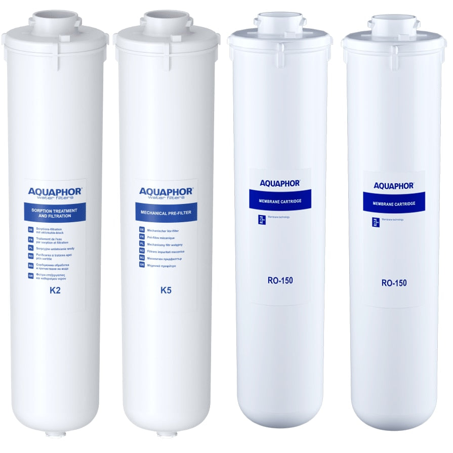 Sistem osmoza inversa Aquaphor RO-206S, 300 GPD, rezervor 5 L, pompa, LCD, cartuse incluse, HoReCa