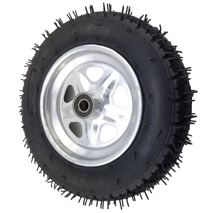 Roata roaba cu rulment 3.50-8, tip spita, cauciuc cu camera, janta metalica, ax 20 mm