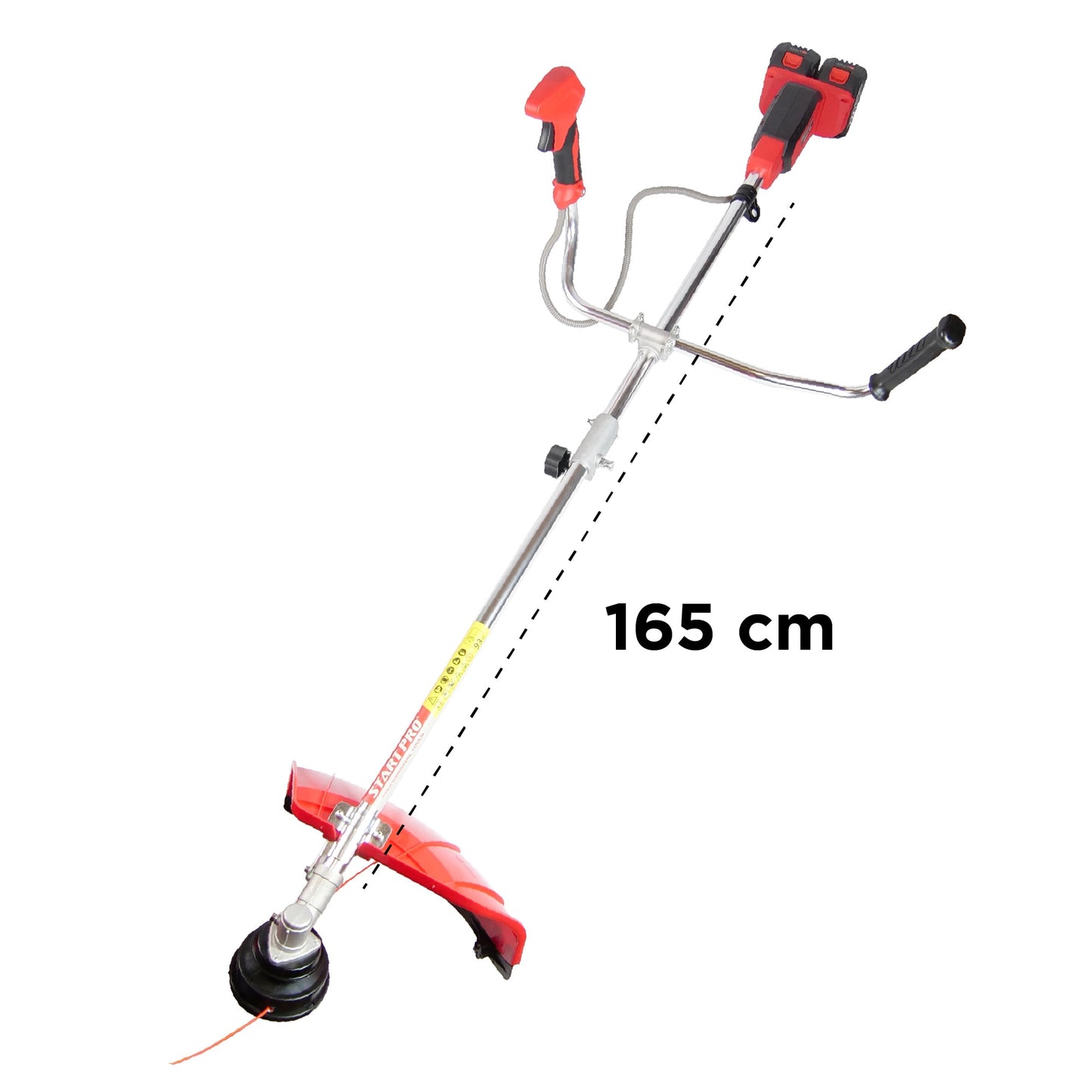 Motocoasa cu acumulator PROFESIONALA StartPro 40V, 8000rpm, 2 baterii 4Ah, 420mm, lama + fir