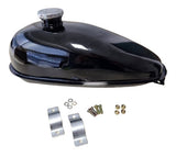 Rezervor benzina kit motor bicicleta, detaliu buson si racord