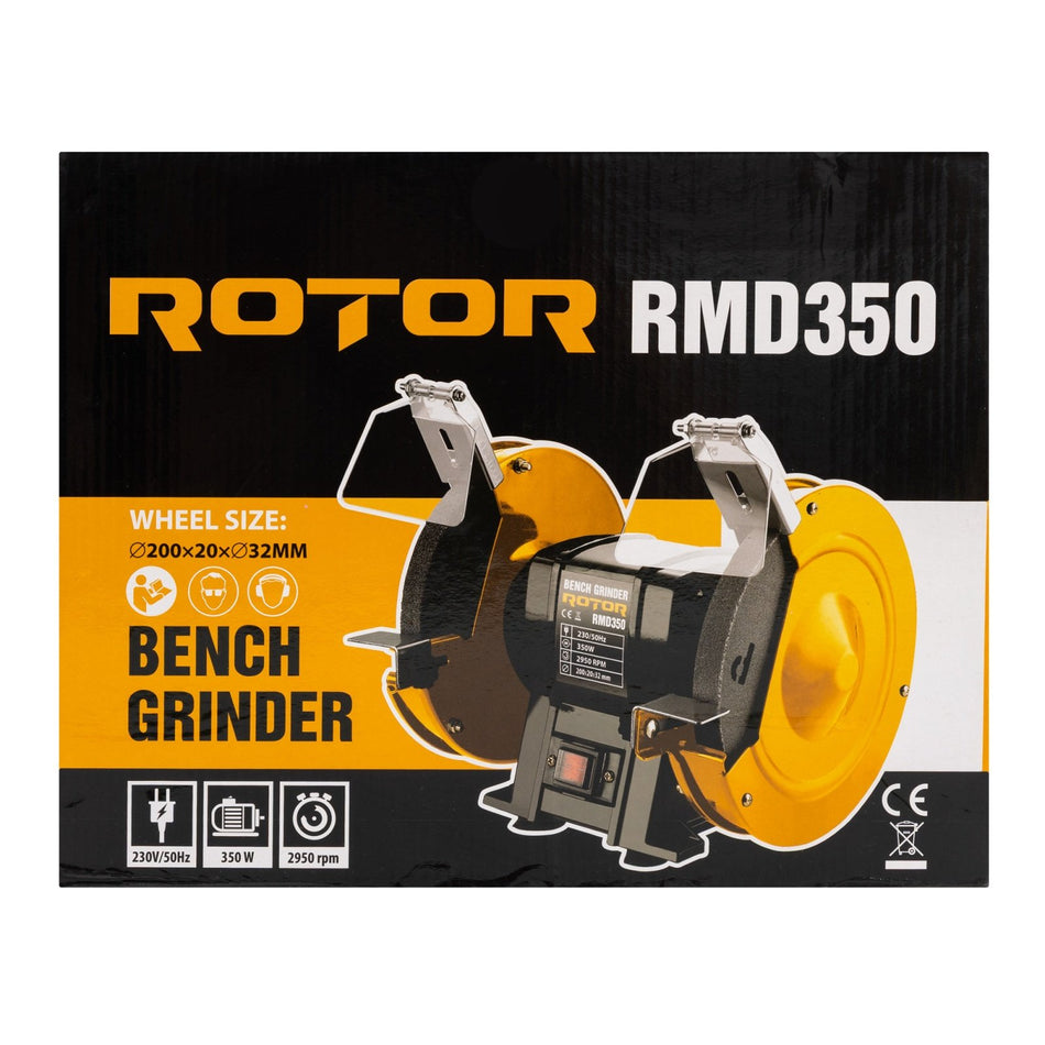 Polizor de banc ROTOR RMD350, 350W, 2950 rpm, disc 200 mm