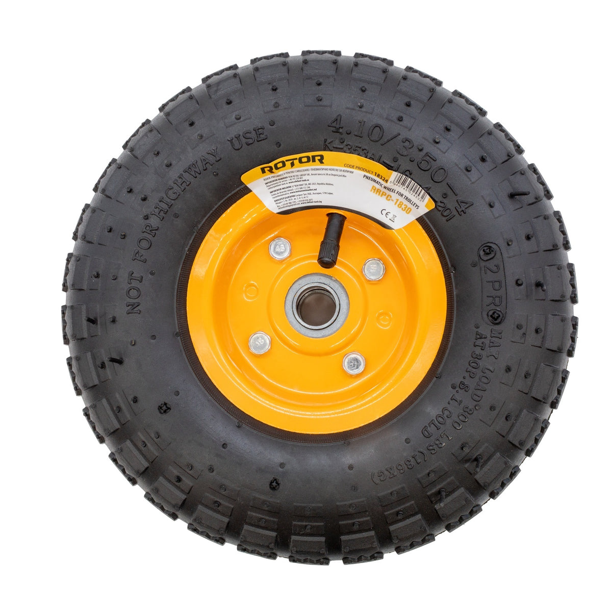 Roata Pneumatica Elefant 10x350-4, 200kg, rulment otel