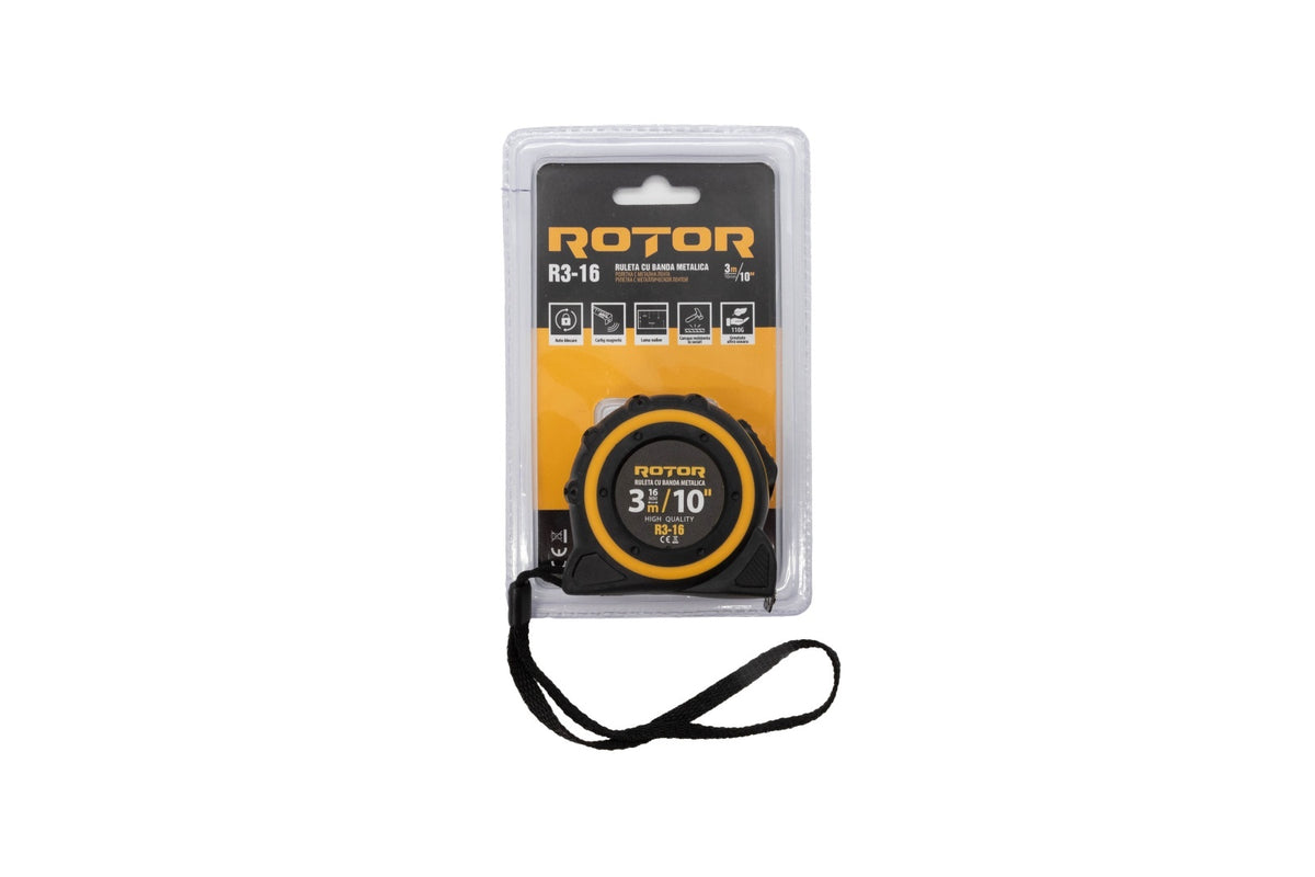 Ruleta ROTOR R3-16, 3m x 16mm, auto-blocare