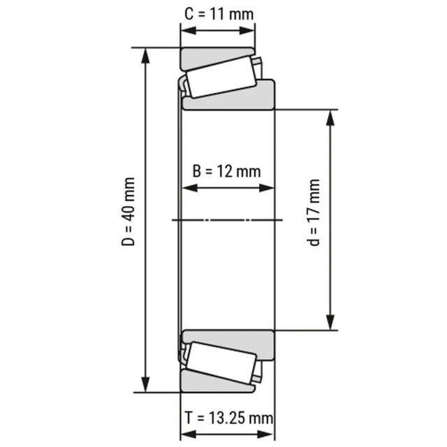 Rulment conic 30203 pentru motosapa   motocultor