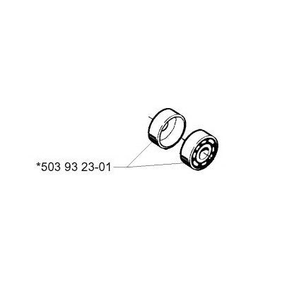Rulment cu simering drujba Husqvarna 340, 345, 350 (original)