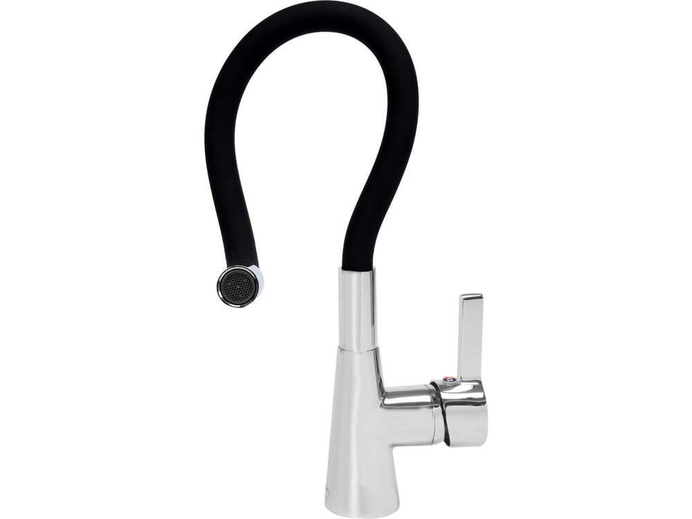 Baterie bucatarie teava flexibila negru Fala 75705 - detaliu SMARTnut si montare