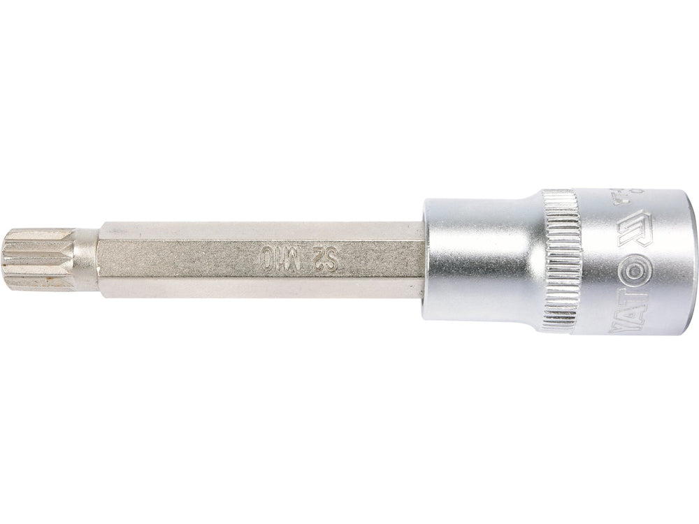 Bit Spline M10 Yato YT-04353 cu adaptor 1/2, vedere laterala