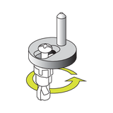 Capac toaleta Fala 75470 - detaliu balamale inox