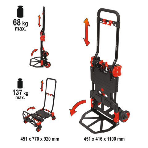 Carucior pliabil Yato YT-37412 - imagine oficiala 1