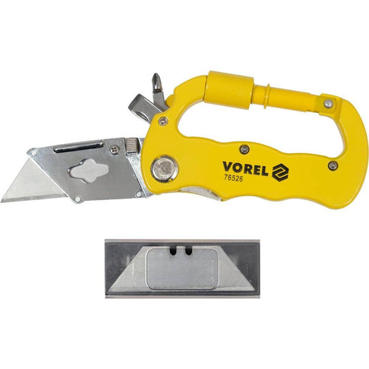 Cutter rabatabil cu 5 rezerve, 61 x 19mm, Vorel 76526