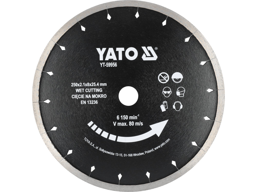 Disc Diamantat Ceramica Umed 250mm Yato YT-59956