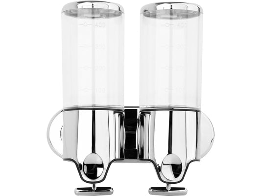 Dispenser Sapun Lichid 2x500ml Perete Crom PVC Fala 69391