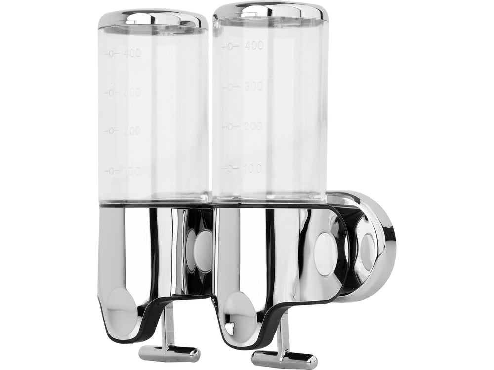 Dispenser sapun lichid 2x500ml Fala 69391 - set complet crom pe perete