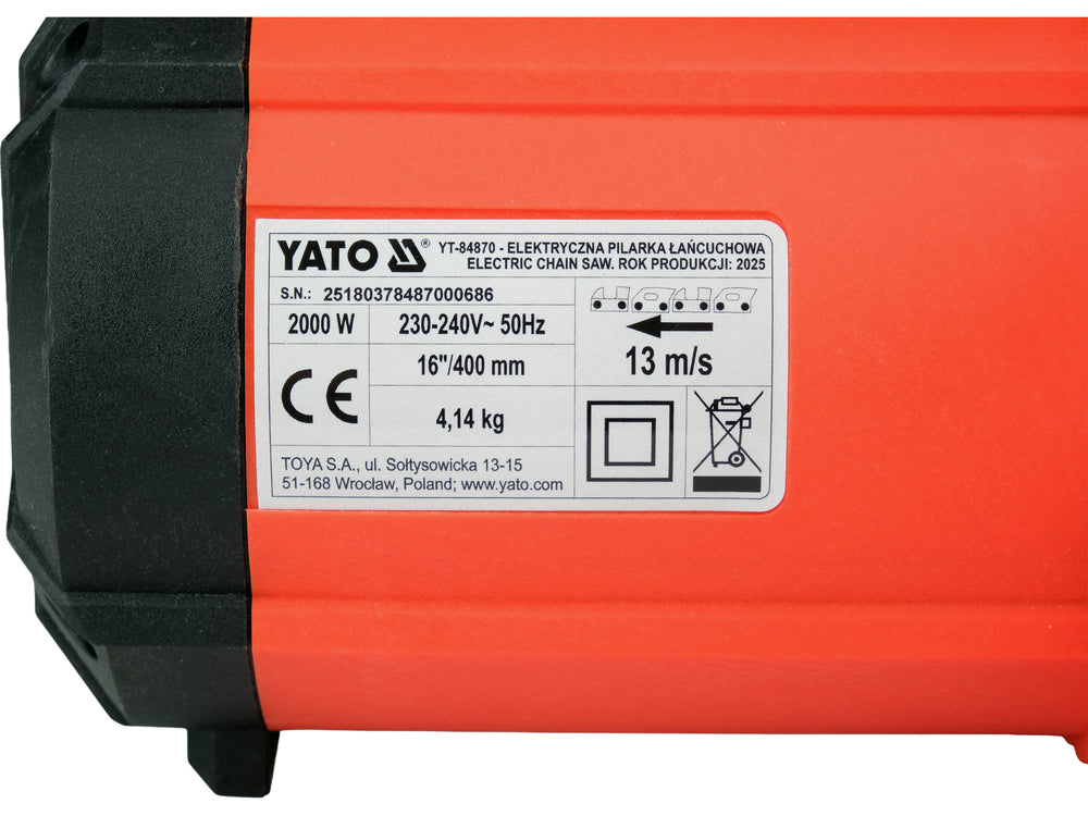 Drujba electrica Yato YT-84870 2000W lama 16 inch - imagine produs 8
