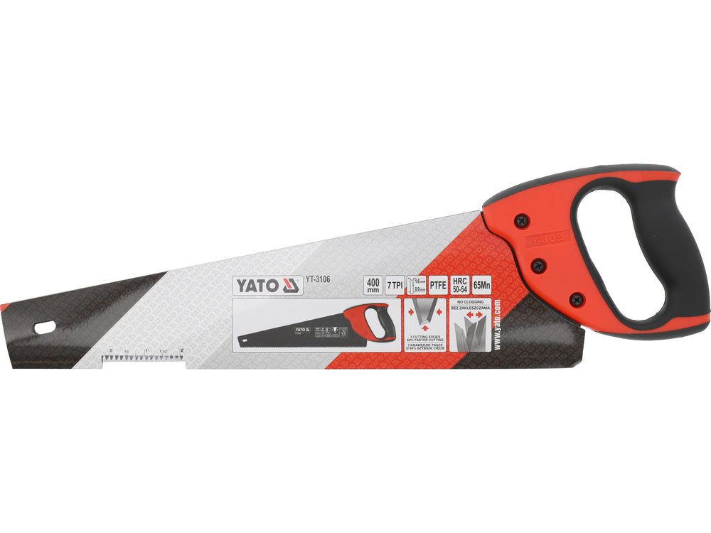 Fierastrau manual pentru lemn YATO YT-3106, 400 mm, 7 TPI, PTFE - imagine produs 4