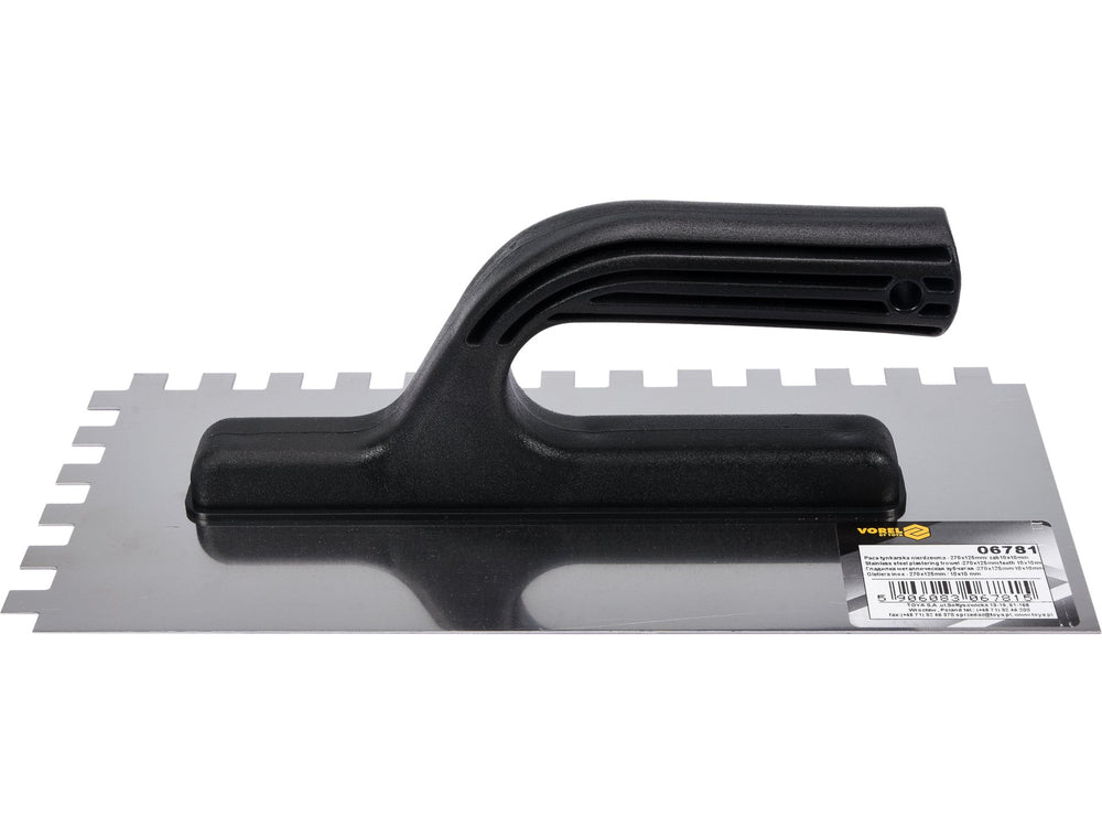 Gletiera Inox Crestata 270x125mm, 10x10mm Vorel 06781