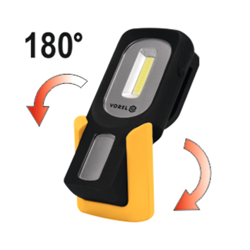 Lampa de mana rotativa COB LED 3W reincarcabila USB - Vorel 82723