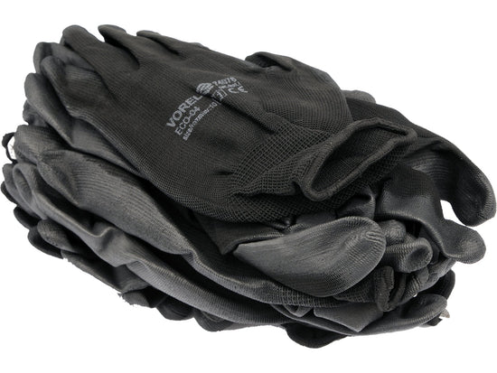 Manusi de lucru 10 negru 12 perechi Vorel 74078