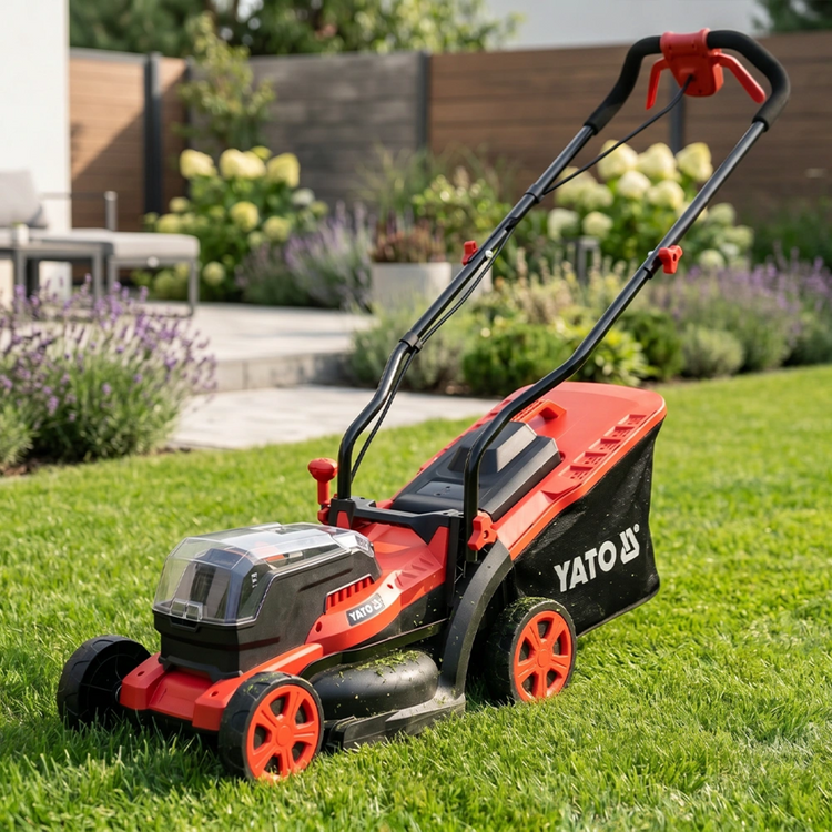 Masina tuns iarba Yato YT-85220 36V 34cm 2 acumulatori - imagine produs 5